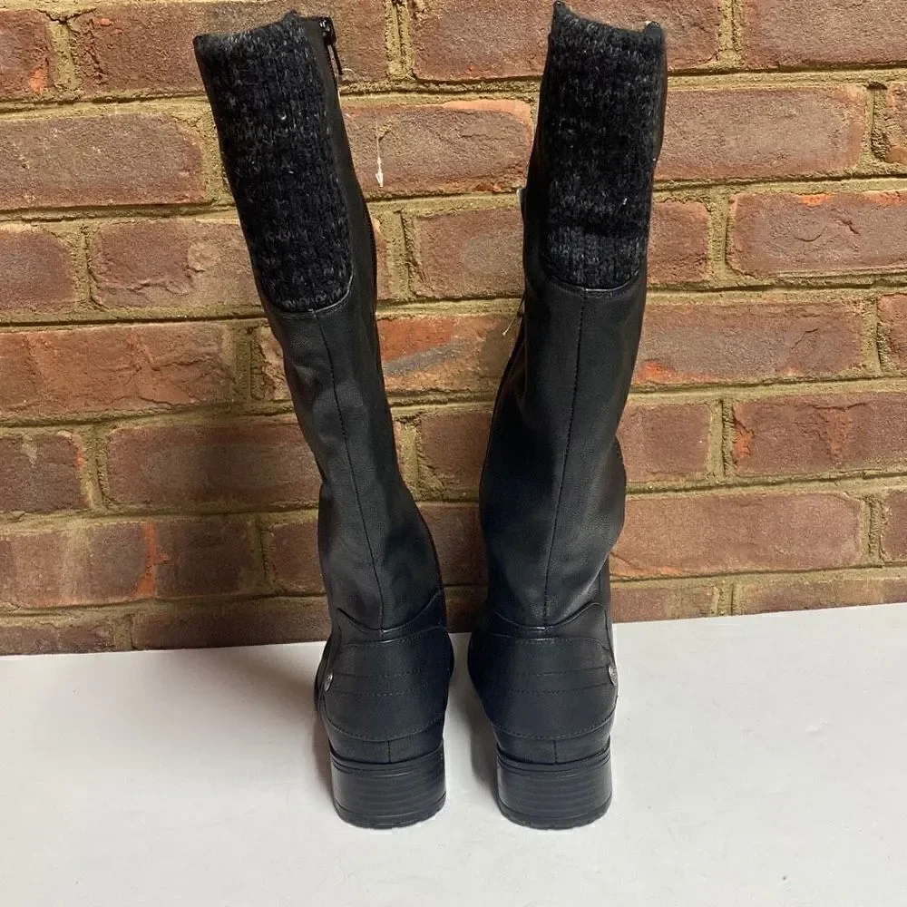 LifeStride Xandy Black Wide Calf Riding Boots Size 7 NEW